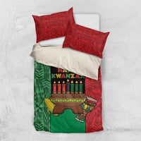 Happy Kwanzaa Bedding Set Kinara With Kente Pattern - Wonder Print Shop