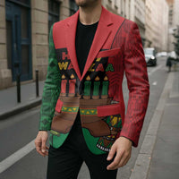 Personalized Happy Kwanzaa Blazer Kinara With Kente Pattern - Wonder Print Shop