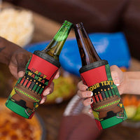 Personalized Happy Kwanzaa 4 in 1 Can Cooler Tumbler Kinara With Kente Pattern - Wonder Print Shop