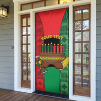 Personalized Happy Kwanzaa Door Cover Kinara With Kente Pattern - Wonder Print Shop