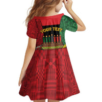 Personalized Happy Kwanzaa Family Matching Off Shoulder Maxi Dress and Hawaiian Shirt Kinara With Kente Pattern - Wonder Print Shop