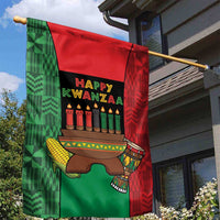 Happy Kwanzaa Garden Flag Kinara With Kente Pattern - Wonder Print Shop