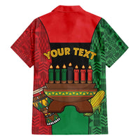 Personalized Happy Kwanzaa Hawaiian Shirt Kinara With Kente Pattern - Wonder Print Shop
