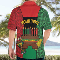 Personalized Happy Kwanzaa Hawaiian Shirt Kinara With Kente Pattern - Wonder Print Shop