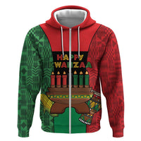 Personalized Happy Kwanzaa Hoodie Kinara With Kente Pattern - Wonder Print Shop