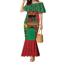Personalized Happy Kwanzaa Mermaid Dress Kinara With Kente Pattern - Wonder Print Shop