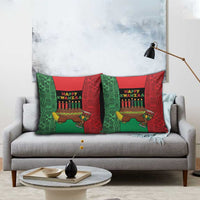 Happy Kwanzaa Pillow Cover Kinara With Kente Pattern - Wonder Print Shop