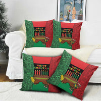 Happy Kwanzaa Pillow Cover Kinara With Kente Pattern - Wonder Print Shop