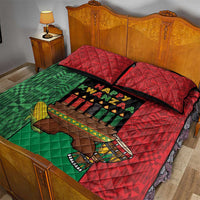 Happy Kwanzaa Quilt Bed Set Kinara With Kente Pattern - Wonder Print Shop