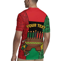 Personalized Happy Kwanzaa Rugby Jersey Kinara With Kente Pattern - Wonder Print Shop