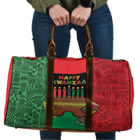 Happy Kwanzaa Travel Bag Kinara With Kente Pattern - Wonder Print Shop