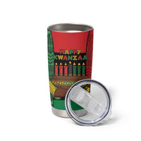 Personalized Happy Kwanzaa Tumbler Cup Kinara With Kente Pattern - Wonder Print Shop