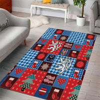 Czech Christmas Patchwork Area Rug - Wonder Print Shop