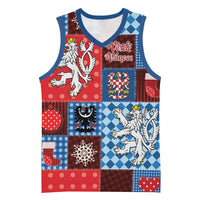 Czech Christmas Patchwork Basketball Jersey - Wonder Print Shop