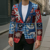Czech Christmas Patchwork Blazer - Wonder Print Shop