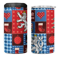 Czech Christmas Patchwork 4 in 1 Can Cooler Tumbler - Wonder Print Shop