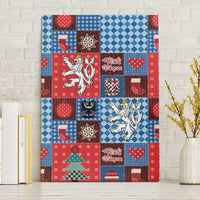 Czech Christmas Patchwork Canvas Wall Art - Wonder Print Shop
