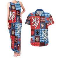 Czech Christmas Patchwork Couples Matching Tank Maxi Dress and Hawaiian Shirt - Wonder Print Shop