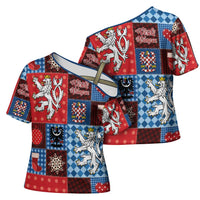 Czech Christmas Patchwork Cross Shoulder Shirt - Wonder Print Shop