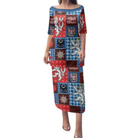 Czech Christmas Patchwork Family Matching Puletasi and Hawaiian Shirt - Wonder Print Shop