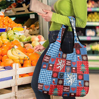 Czech Christmas Patchwork Grocery Bag - Wonder Print Shop