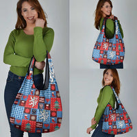 Czech Christmas Patchwork Grocery Bag - Wonder Print Shop