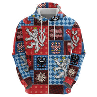 Czech Christmas Patchwork Hoodie - Wonder Print Shop