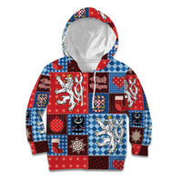 Czech Christmas Patchwork Kid Hoodie - Wonder Print Shop