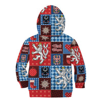 Czech Christmas Patchwork Kid Hoodie - Wonder Print Shop