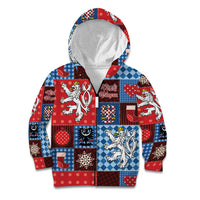 Czech Christmas Patchwork Kid Hoodie - Wonder Print Shop