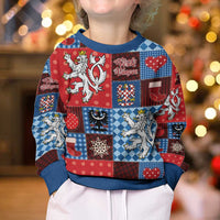 Czech Christmas Patchwork Kid Ugly Christmas Sweater - Wonder Print Shop