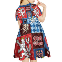 Czech Christmas Patchwork Kid Short Sleeve Dress - Wonder Print Shop