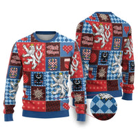 Czech Christmas Patchwork Ugly Christmas Sweater - Wonder Print Shop