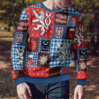 Czech Christmas Patchwork Ugly Christmas Sweater - Wonder Print Shop