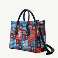 Czech Christmas Patchwork Leather Bag - Wonder Print Shop