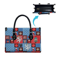 Czech Christmas Patchwork Leather Bag - Wonder Print Shop