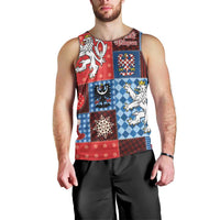 Czech Christmas Patchwork Men Tank Top - Wonder Print Shop