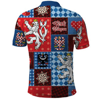 Czech Christmas Patchwork Polo Shirt - Wonder Print Shop