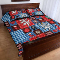 Czech Christmas Patchwork Quilt Bed Set - Wonder Print Shop