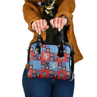 Czech Christmas Patchwork Shoulder Handbag - Wonder Print Shop
