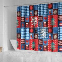 Czech Christmas Patchwork Shower Curtain - Wonder Print Shop