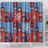 Czech Christmas Patchwork Shower Curtain - Wonder Print Shop