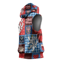 Czech Christmas Patchwork Sleeveless Hoodie - Wonder Print Shop