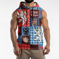 Czech Christmas Patchwork Sleeveless Hoodie - Wonder Print Shop