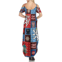 Czech Christmas Patchwork Summer Maxi Dress - Wonder Print Shop