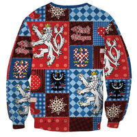Czech Christmas Patchwork Sweatshirt - Wonder Print Shop
