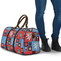Czech Christmas Patchwork Travel Bag - Wonder Print Shop