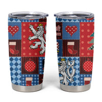 Czech Christmas Patchwork Tumbler Cup - Wonder Print Shop