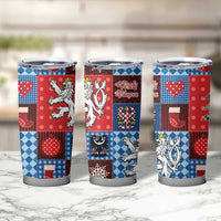 Czech Christmas Patchwork Tumbler Cup - Wonder Print Shop