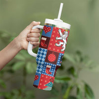 Czech Christmas Patchwork Tumbler With Handle - Wonder Print Shop